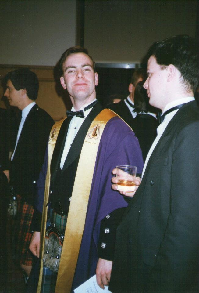 Hugh Cumming, President at the time of the 40th Anniversary celebrations in 1992, wearing the President's robes.
